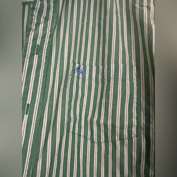 Aeropostale Shirt Men’s Green Collared Long Sleeve Button Down Size XL Slim Fit - Picture 3 of 4
